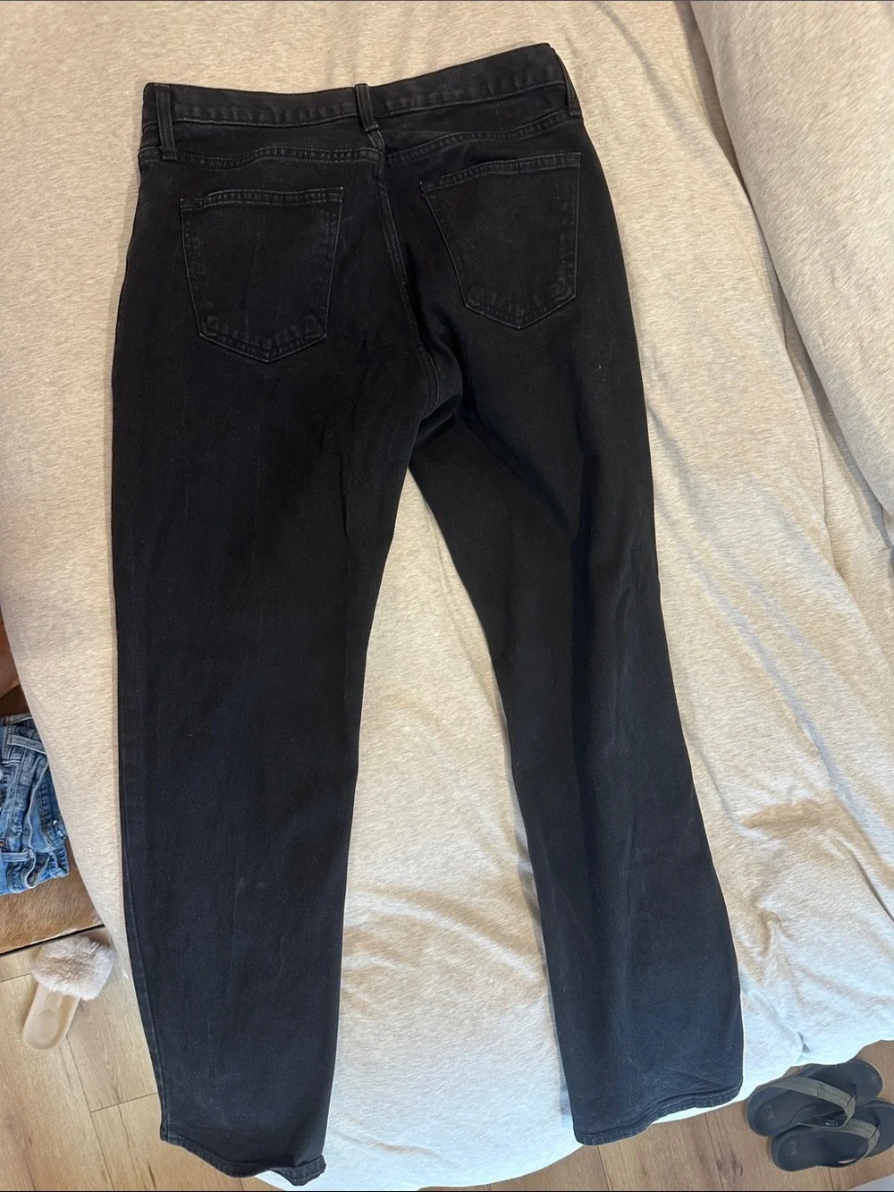 Old Navy Men’s Loose Built in Flex Relaxed Jeans in Black Size 33x34